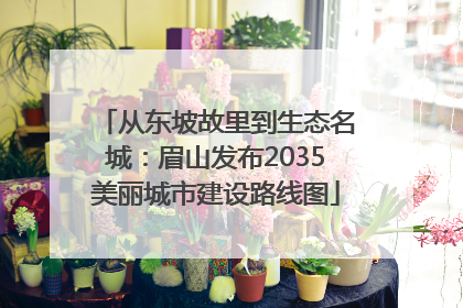 从东坡故里到生态名城：眉山发布2035美丽城市建设路线图